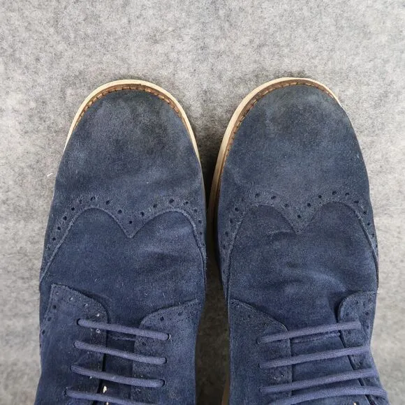 Cole Haan Shoes Mens 13 Oxfords Wingtip Lunargrand Leather Classic Blue Fashion