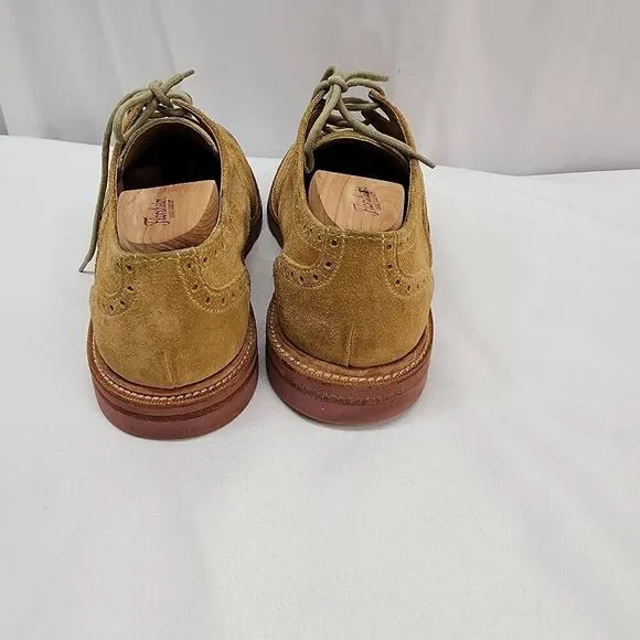 COLE HAAN Size 12 Christy Wedge Gilley Oxfords Wingtip Beige Vibram Suede Men's