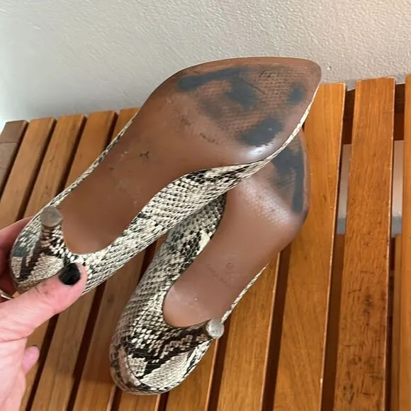 Cole Haan snakeskin kitten heels size 6.5