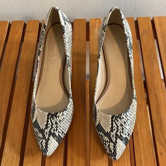 Cole Haan snakeskin kitten heels size 6.5