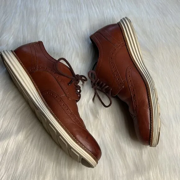 Cole Haan Tan Original Grand Remastered Wingtip Oxfords