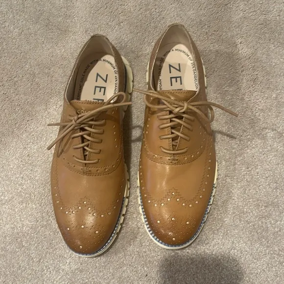 Cole Haan, the Mens' ZERØGRAND Remastered Wingtip Leather Oxford Size 7W