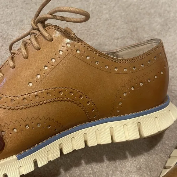 Cole Haan, the Mens' ZERØGRAND Remastered Wingtip Leather Oxford Size 7W