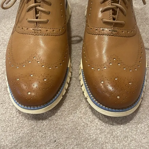 Cole Haan, the Mens' ZERØGRAND Remastered Wingtip Leather Oxford Size 7W
