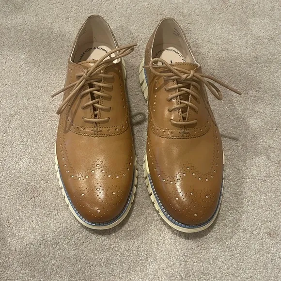 Cole Haan, the Mens' ZERØGRAND Remastered Wingtip Leather Oxford Size 7W