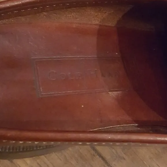 Cole Haan Vintage Brown Vachetta Leather Mules