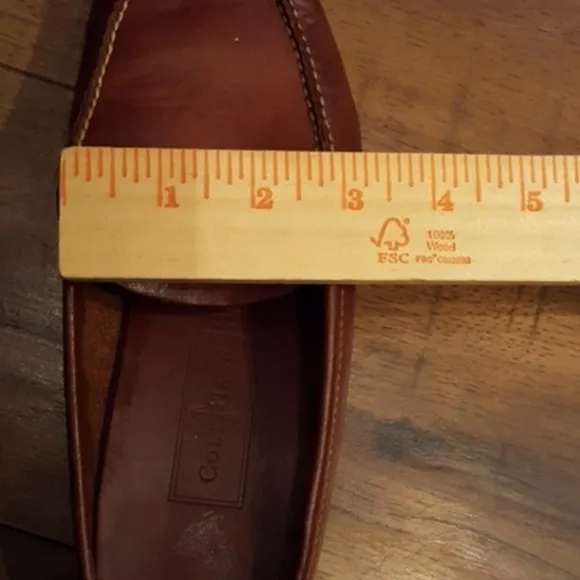 Cole Haan Vintage Brown Vachetta Leather Mules
