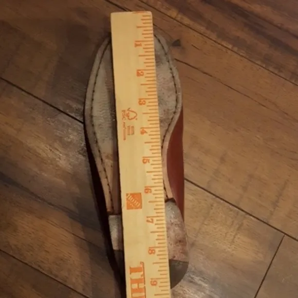 Cole Haan Vintage Brown Vachetta Leather Mules