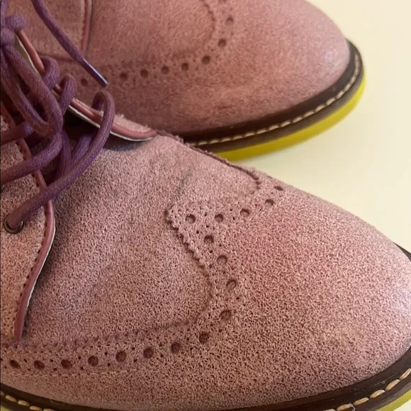 Cole Haan Wingtip Light Purple Oxfords Neon Soles, Men’s Size 9.5