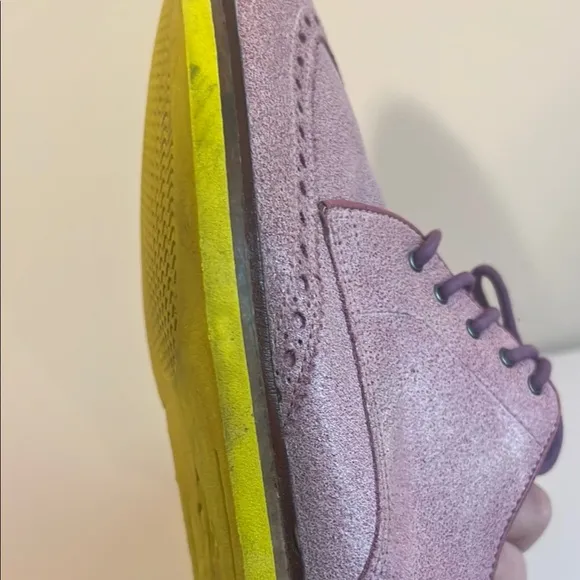 Cole Haan Wingtip Light Purple Oxfords Neon Soles, Men’s Size 9.5