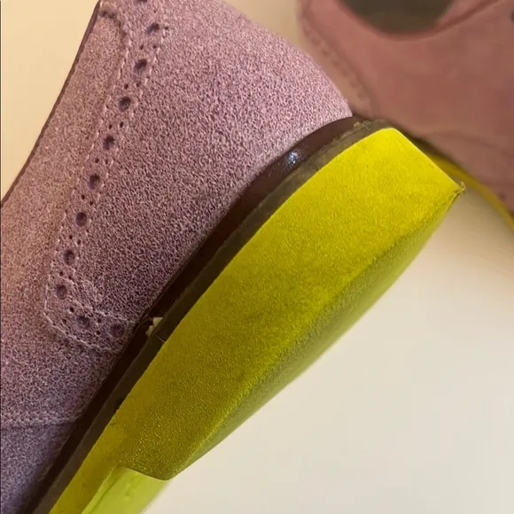 Cole Haan Wingtip Light Purple Oxfords Neon Soles, Men’s Size 9.5