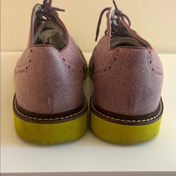 Cole Haan Wingtip Light Purple Oxfords Neon Soles, Men’s Size 9.5