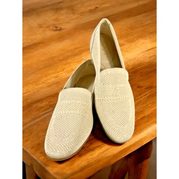 Cole Haan Women's Modern Classics Stitchlite Knit Loafer – Cement/Gold, Size 11B