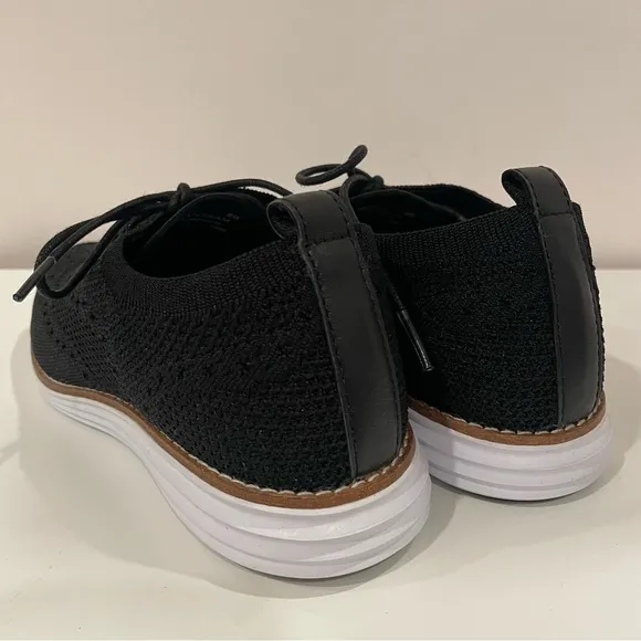 Cole Haan Women's OriginalGrand Stitchlite Black Wingtip Knit Oxford Shoes 8