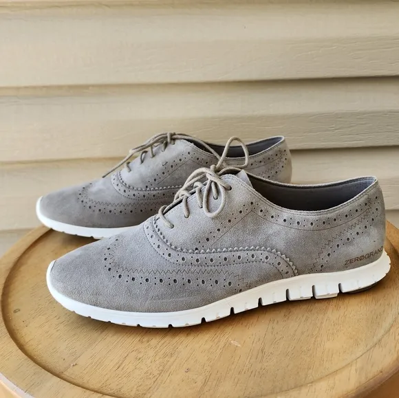 Cole Haan women's Zerogrand wingtip oxfords in gray