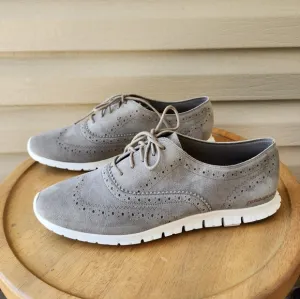 Cole Haan women's Zerogrand wingtip oxfords in gray