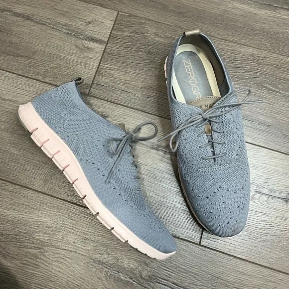 Cole Haan Zero Grand Pink and Grey Wingtip Oxfords Size 10.5