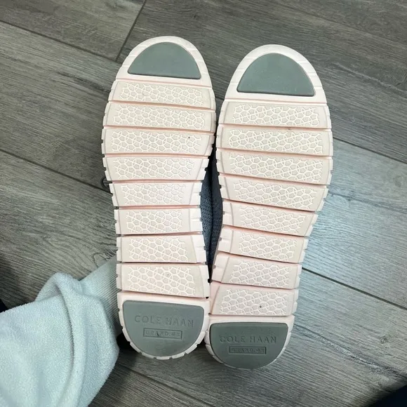 Cole Haan Zero Grand Pink and Grey Wingtip Oxfords Size 10.5