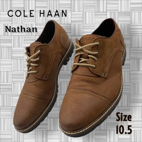 Cole Haan Zerogrand C30635 Brown Leather Cap Toe Oxfords Lace Up Shoes Size 10.5
