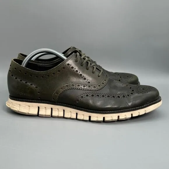 Cole Haan Zerogrand Mens 11 Wingtip Oxfords Shoes Olive Green C20060 Sneakers