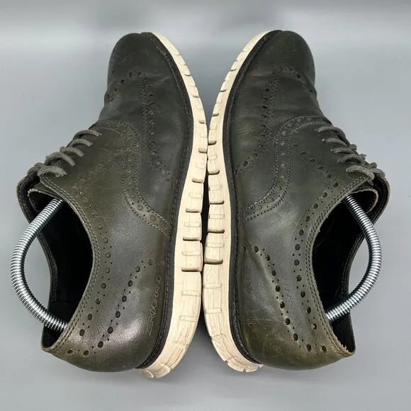 Cole Haan Zerogrand Mens 11 Wingtip Oxfords Shoes Olive Green C20060 Sneakers