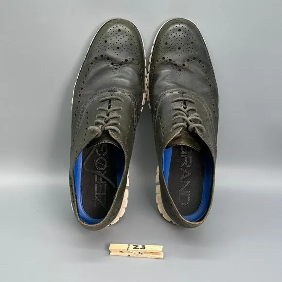 Cole Haan Zerogrand Mens 11 Wingtip Oxfords Shoes Olive Green C20060 Sneakers