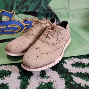 Cole Haan ZeroGrand Remastered Wingtip Oxfords Beige Sz 13M (22)