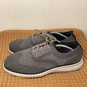 Cole Haan Zerogrand Stitchlite Knit Mens Sz 10.5 Wingtip Oxfords Gray C27565