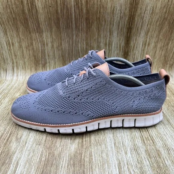 Cole Haan Zerogrand Stitchlite Men's Size 10 M Grey Wingtip Oxfords Shoes C24944