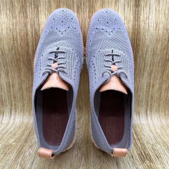 Cole Haan Zerogrand Stitchlite Men's Size 10 M Grey Wingtip Oxfords Shoes C24944