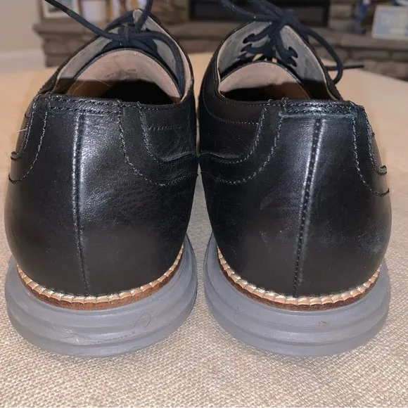Cole Haan ZeroGrand Wingtip Oxfords Black Leather Mens