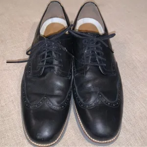 Cole Haan ZeroGrand Wingtip Oxfords Black Leather Mens