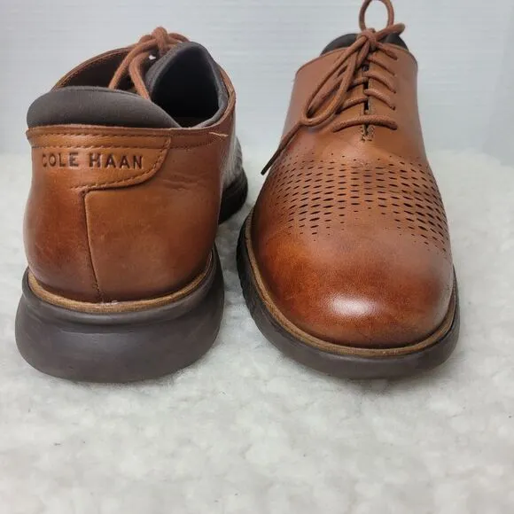 Cole Haan 2.ZeroGrand Men's Sneaker Size 13 Laser Wingtip Oxfords Brown Leather