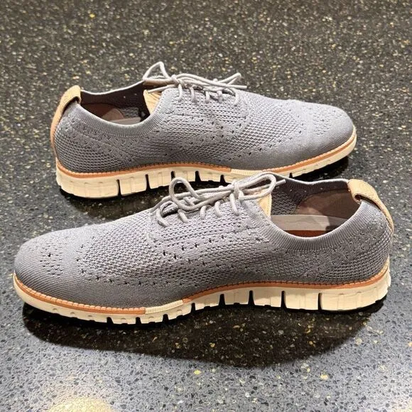 Cole Haan ZeroGrand Ironstone Stitchlite Wingtip Oxfords. Size 10.5