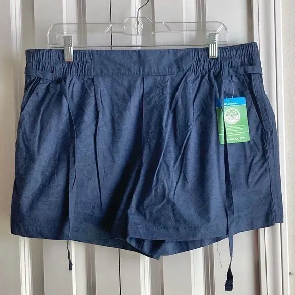 Columbia Women's Slip-On Shorts Regular Fit Blue NWT - Size Large