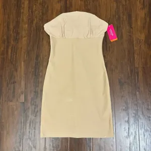 COMMANDO Two-Faced Strapless Tech Control Mini Slip Dress Nude NWT