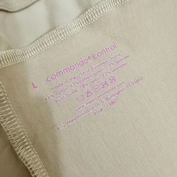 COMMANDO Two-Faced Strapless Tech Control Mini Slip Dress Nude NWT