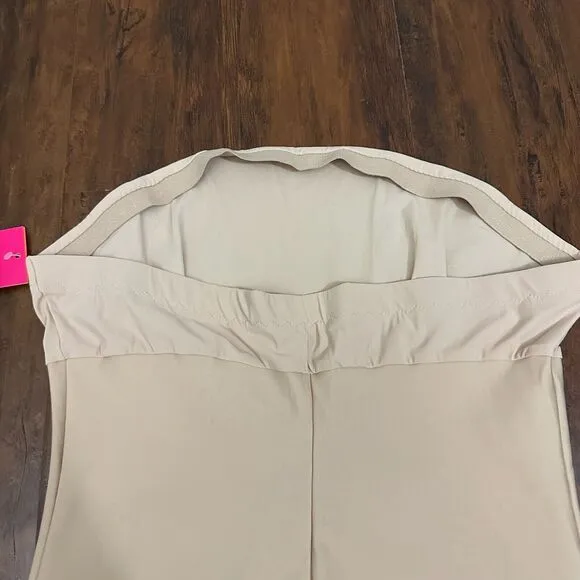 COMMANDO Two-Faced Strapless Tech Control Mini Slip Dress Nude NWT