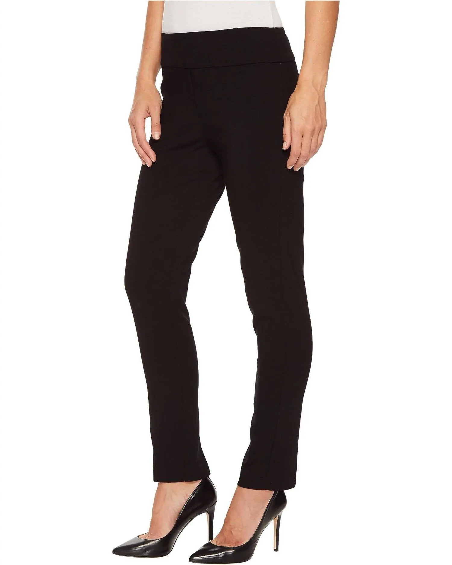 Control Stretch Ankle Pants In Black