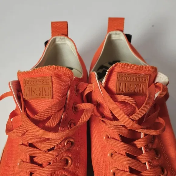 Converse All Star Cordura Men's Size 9 Women's Size 11 Orange Low Top Shoes