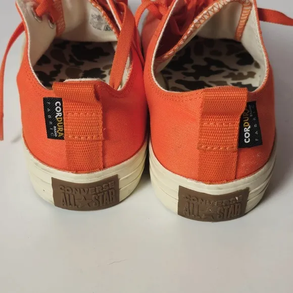Converse All Star Cordura Men's Size 9 Women's Size 11 Orange Low Top Shoes
