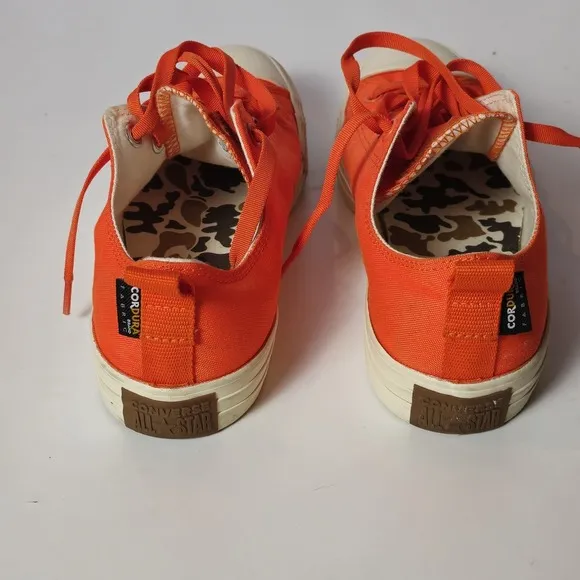 Converse All Star Cordura Men's Size 9 Women's Size 11 Orange Low Top Shoes