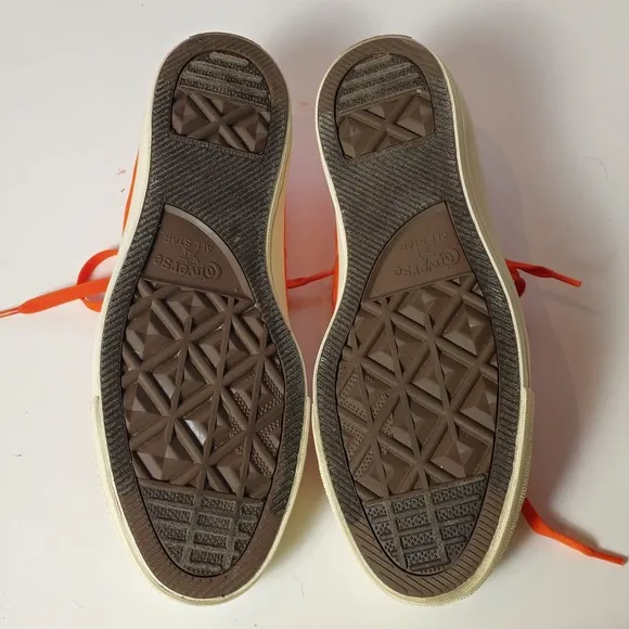 Converse All Star Cordura Men's Size 9 Women's Size 11 Orange Low Top Shoes