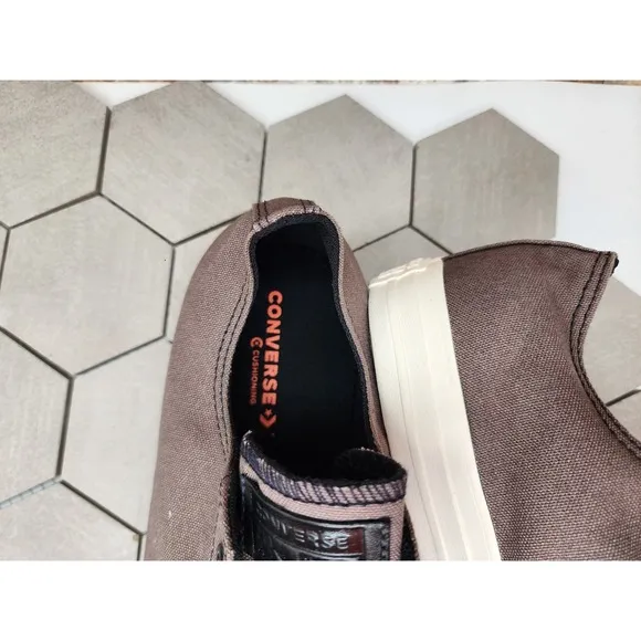 Converse by You Custom Chuck Taylor All Star Slip On Ox Men Size 10.5 Mocha