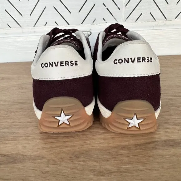 ⭐Converse Run Star Trainer Ox Size 5.5 Men Casual Shoes Suede Burgundy A13360C⭐