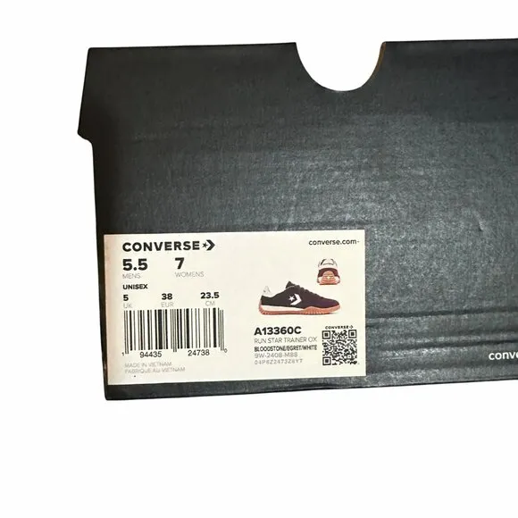 ⭐Converse Run Star Trainer Ox Size 5.5 Men Casual Shoes Suede Burgundy A13360C⭐