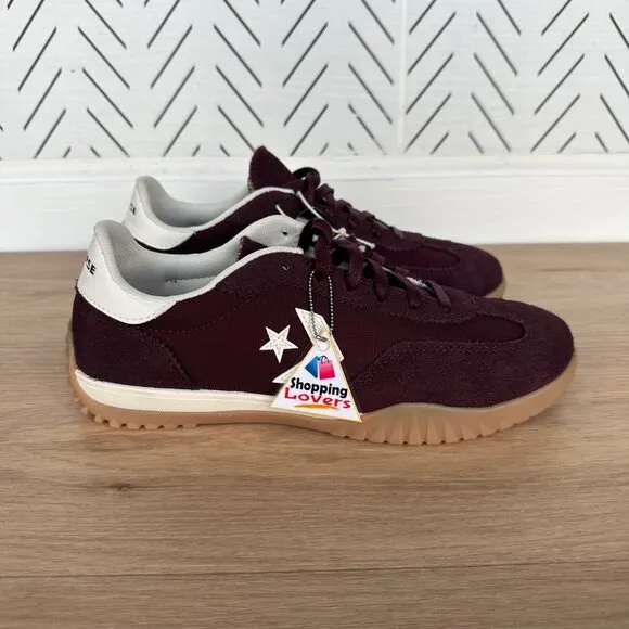 ⭐Converse Run Star Trainer Ox Size 5.5 Men Casual Shoes Suede Burgundy A13360C⭐