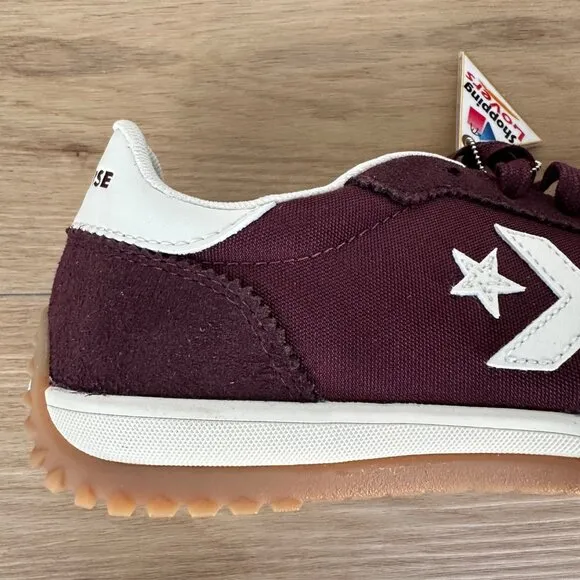 ⭐Converse Run Star Trainer Ox Size 5.5 Men Casual Shoes Suede Burgundy A13360C⭐