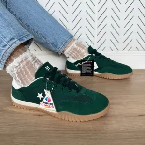 ⭐Converse Run Star Trainer Ox Sz 7.5 Womens Shoes Suede Green Casual A13359C New