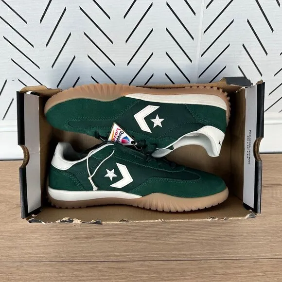 ⭐Converse Run Star Trainer Ox Sz 7.5 Womens Shoes Suede Green Casual A13359C New
